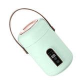 Mini Rice Cooker Efficient Heating Insulated Portable Multifunction Soup Porridge Stewpot for Home Office Dorm Green