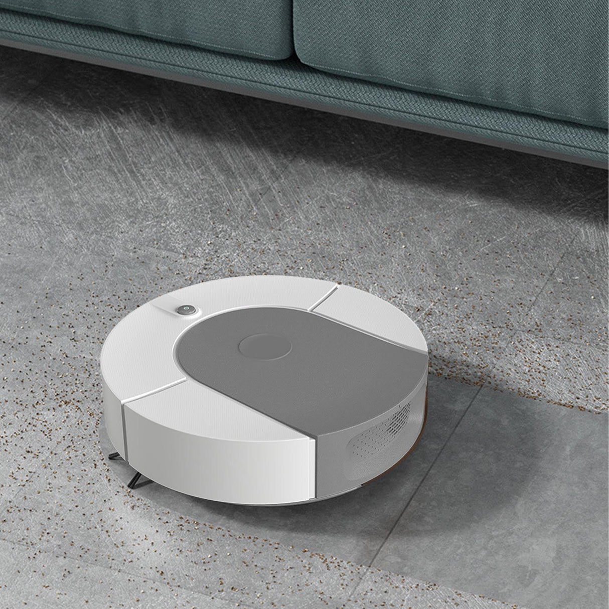 Robot Vacuum Cleaner Strong Suction Automatic USB Rechargeable Sweeping Robot for Ceramic Tiles Hard Floors Grey