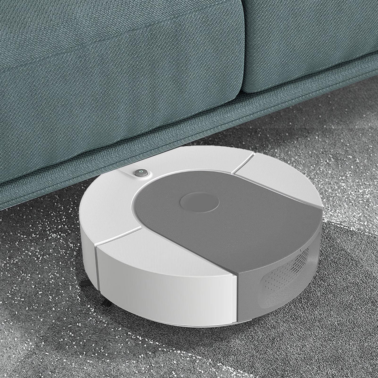 Robot Vacuum Cleaner Strong Suction Automatic USB Rechargeable Sweeping Robot for Ceramic Tiles Hard Floors Grey