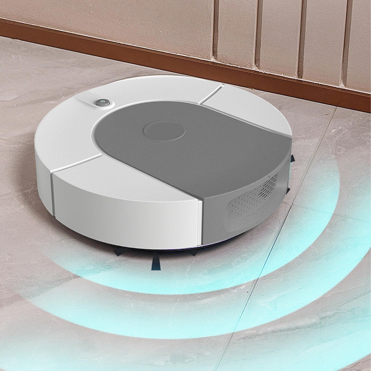 Robot Vacuum Cleaner Strong Suction Automatic USB Rechargeable Sweeping Robot for Ceramic Tiles Hard Floors Grey