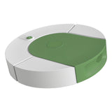 Robot Vacuum Cleaner Strong Suction Automatic USB Rechargeable Sweeping Robot for Ceramic Tiles Hard Floors Green - Top-Down View