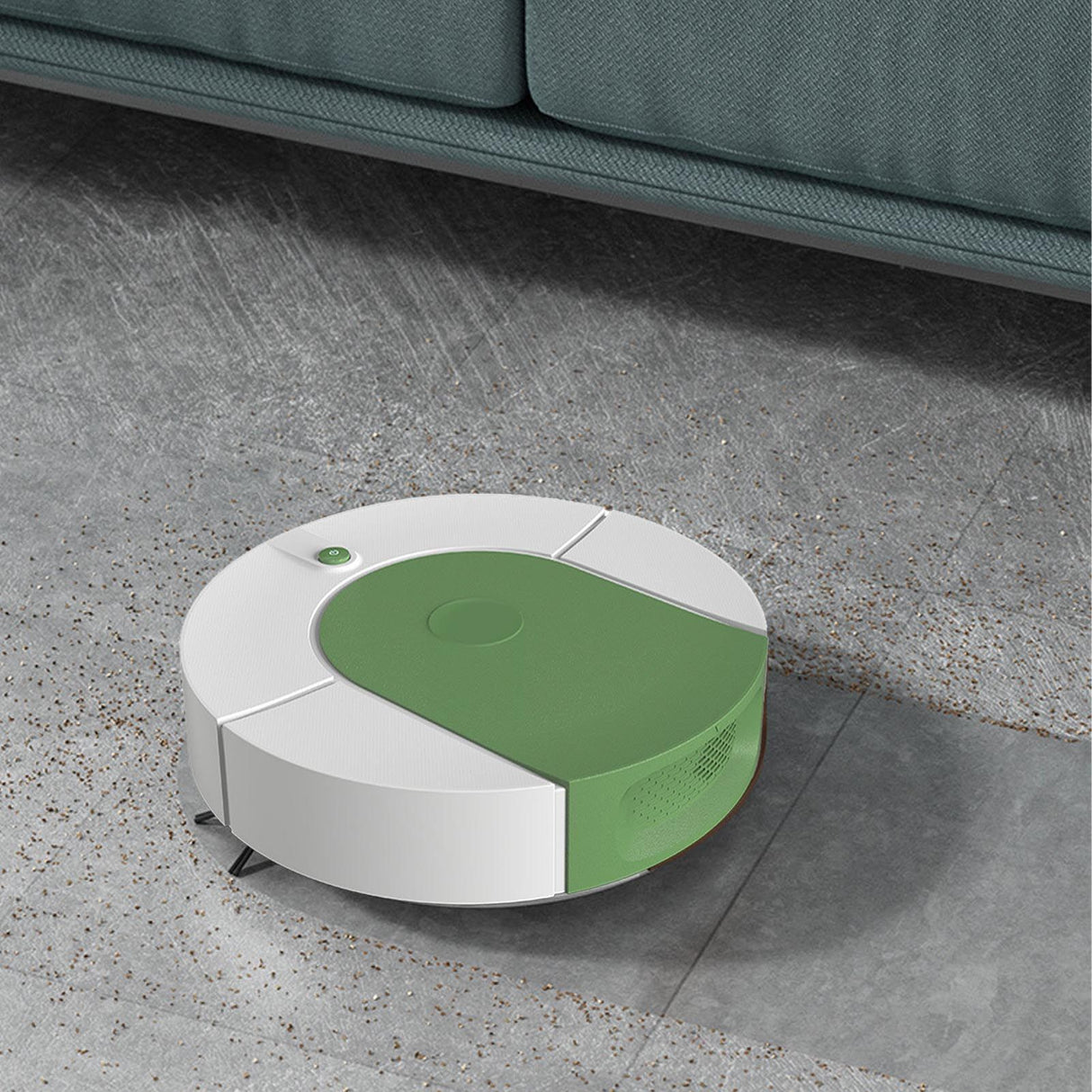 Robot Vacuum Cleaner Strong Suction Automatic USB Rechargeable Sweeping Robot for Ceramic Tiles Hard Floors Green