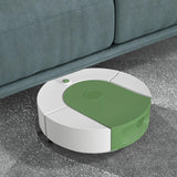 Robot Vacuum Cleaner Strong Suction Automatic USB Rechargeable Sweeping Robot for Ceramic Tiles Hard Floors Green - Rear View