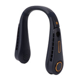 Neck Fan Bladeless USB Charging 5 Speeds Adjustable Wearable Portable Hanging Neck Fan for Outdoor Blue