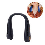 Neck Fan Bladeless USB Charging 5 Speeds Adjustable Wearable Portable Hanging Neck Fan for Outdoor Blue - Extra Image