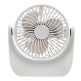 USB Desk Fan 3 Speed Modes Stable Base Rotatable Head USB Charge Small Desk Fan for Family Office School - Front View