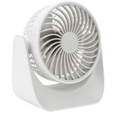 USB Desk Fan 3 Speed Modes Stable Base Rotatable Head USB Charge Small Desk Fan for Family Office School - Side View
