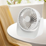 USB Desk Fan 3 Speed Modes Stable Base Rotatable Head USB Charge Small Desk Fan for Family Office School - Extra Image