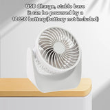 USB Desk Fan 3 Speed Modes Stable Base Rotatable Head USB Charge Small Desk Fan for Family Office School - Extra Image