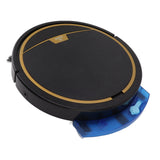 Ultra Thin Fully Automatic Robot Vacuum Cleaner Smart Robotic Vacuum Cleaner for Dust Hair Fluff Black With Water Tank 32x35 cm - Front View