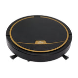 Ultra Thin Fully Automatic Robot Vacuum Cleaner Smart Robotic Vacuum Cleaner for Dust Hair Fluff Black With Water Tank 32x35 cm - Low Angle