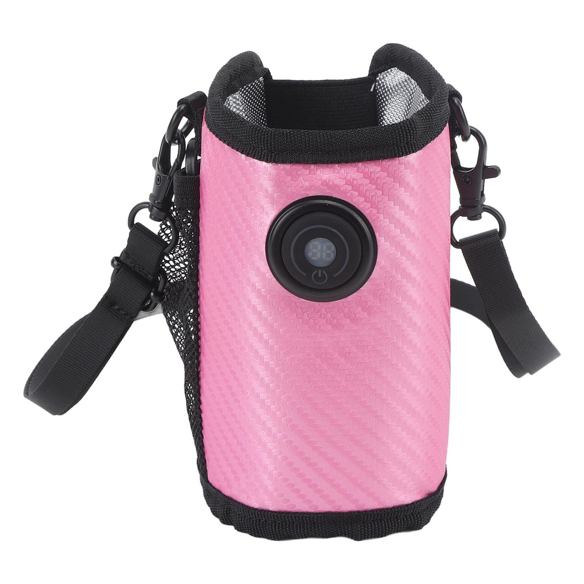 Milk Bottle Warmer Bag Digital Display Constant Temp Adjustable Temperature Baby Bottle Warmer for Home Car Rose Red