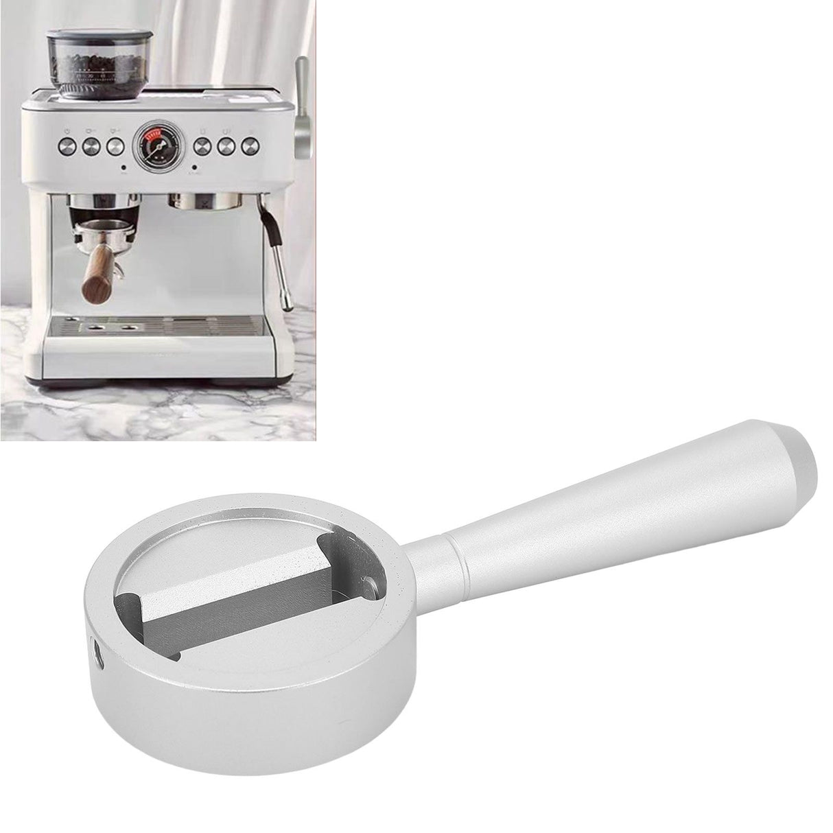 Coffee Steam Lever Effort Saving Aluminum Alloy Coffee Maker Steam Lever for BAE02 02s for PE3899 for 3231 Silver
