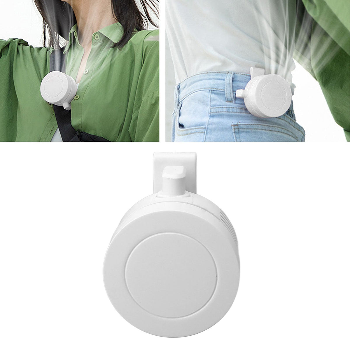 Mini Clip Fan Powerful Wind USB Rechargeable Low Noise Multiuse 900mAh Battery Portable Cooling Fan for Summer