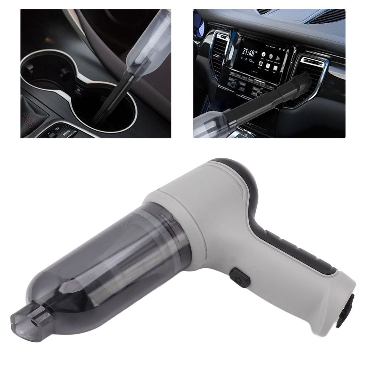 Cordless Handheld Vacuum Cleaner Strong Suction Portable Handheld Vacuum for Home Car Office Gray