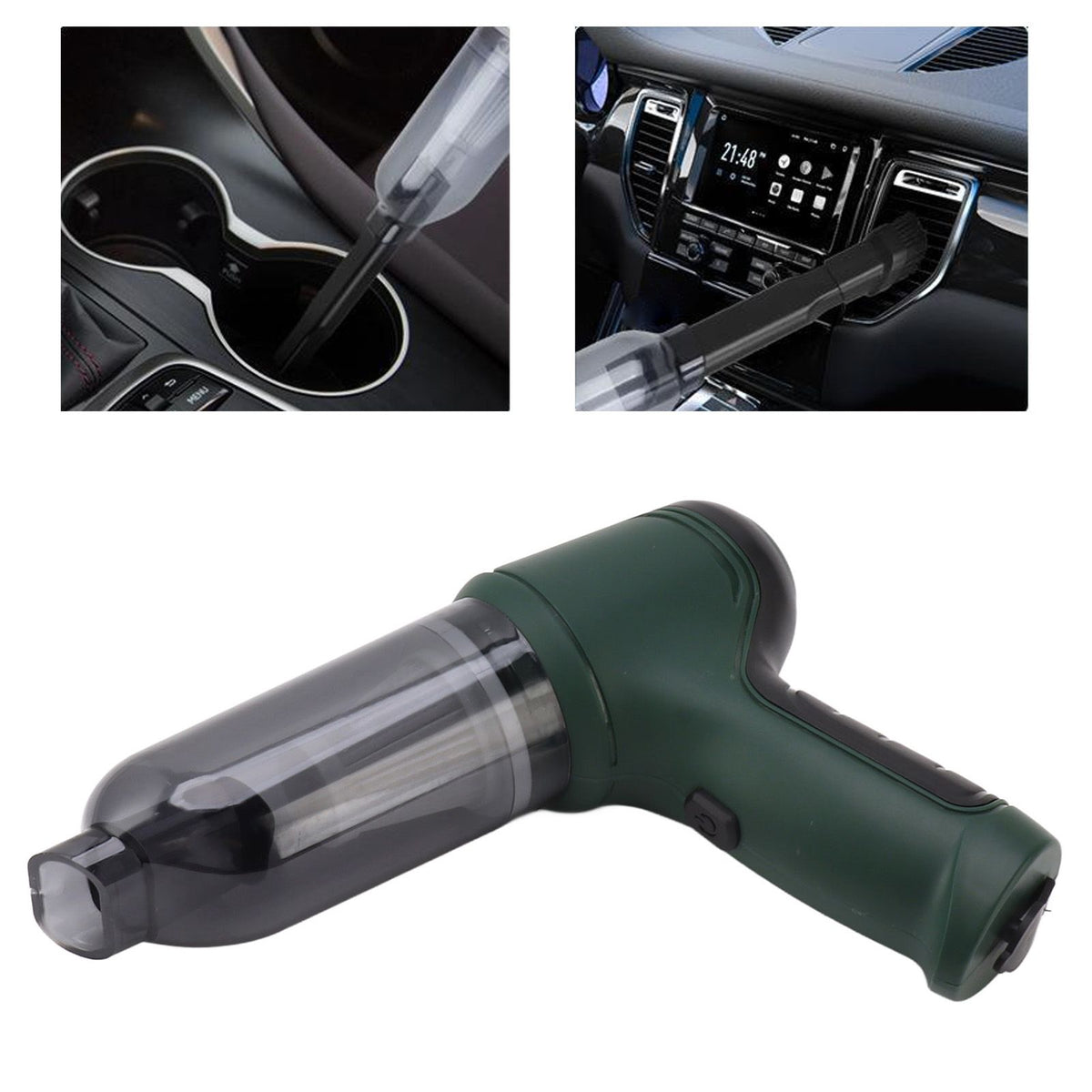 Cordless Handheld Vacuum Cleaner Strong Suction Portable Handheld Vacuum for Home Car Office Green