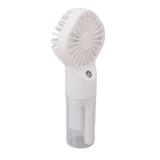Portable Handheld Misting Fan USB Rechargeable Water Spray Mist Fan with 4 Gear Speed White