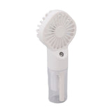 Portable Handheld Misting Fan USB Rechargeable Water Spray Mist Fan with 4 Gear Speed White - Side View