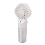 Portable Handheld Misting Fan USB Rechargeable Water Spray Mist Fan with 4 Gear Speed White