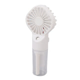 Portable Handheld Misting Fan USB Rechargeable Water Spray Mist Fan with 4 Gear Speed White - Rear View