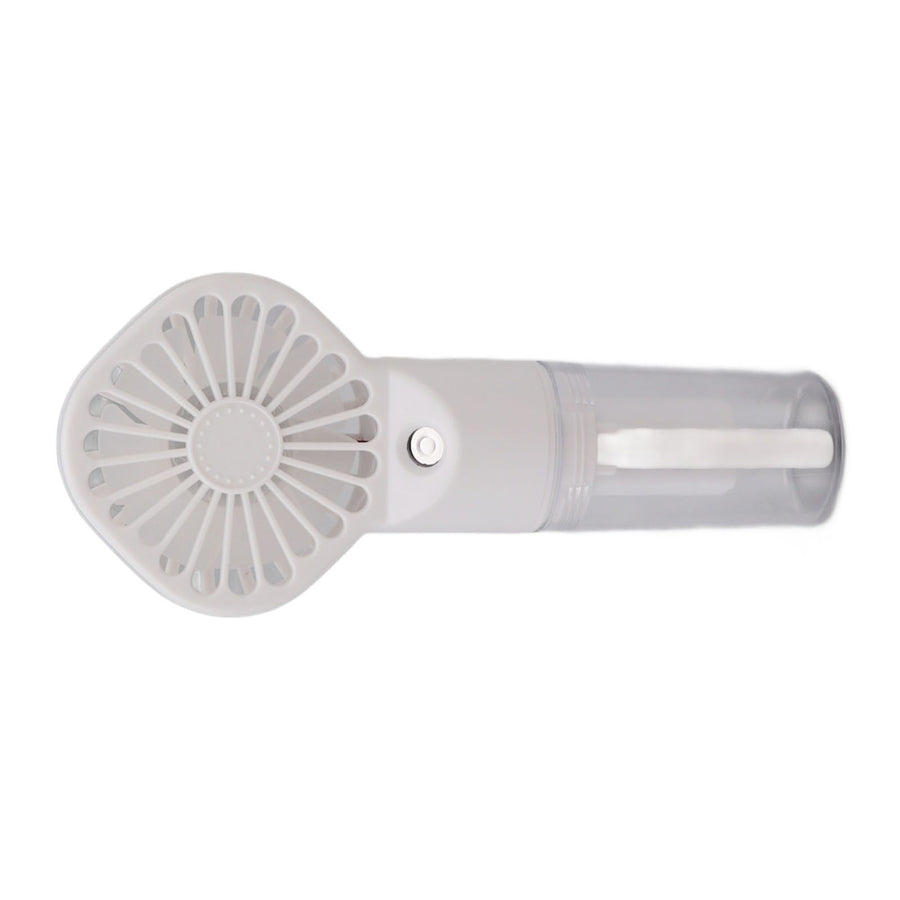 Portable Handheld Misting Fan USB Rechargeable Water Spray Mist Fan with 4 Gear Speed White