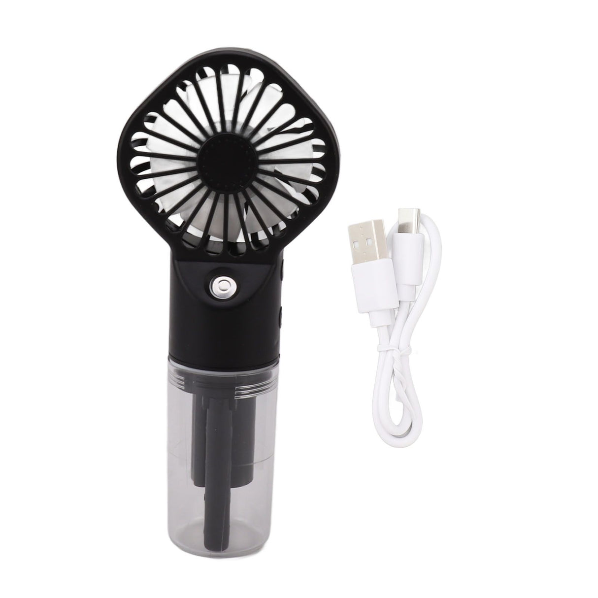 Portable Handheld Misting Fan USB Rechargeable Water Spray Mist Fan with 4 Gear Speed Black