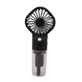 Portable Handheld Misting Fan USB Rechargeable Water Spray Mist Fan with 4 Gear Speed Black - Top-Down View