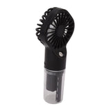 Portable Handheld Misting Fan USB Rechargeable Water Spray Mist Fan with 4 Gear Speed Black - Close-Up Angle