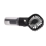 Portable Handheld Misting Fan USB Rechargeable Water Spray Mist Fan with 4 Gear Speed Black - Low Angle