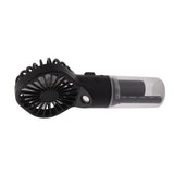 Portable Handheld Misting Fan USB Rechargeable Water Spray Mist Fan with 4 Gear Speed Black