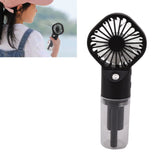 Portable Handheld Misting Fan USB Rechargeable Water Spray Mist Fan with 4 Gear Speed Black - Extra Image