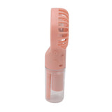 Portable Handheld Misting Fan USB Rechargeable Water Spray Mist Fan with 4 Gear Speed Pink - Top-Down View