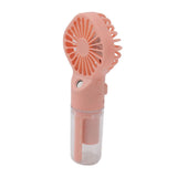 Portable Handheld Misting Fan USB Rechargeable Water Spray Mist Fan with 4 Gear Speed Pink - 45-Degree Angle