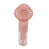 Portable Handheld Misting Fan USB Rechargeable Water Spray Mist Fan with 4 Gear Speed Pink