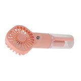 Portable Handheld Misting Fan USB Rechargeable Water Spray Mist Fan with 4 Gear Speed Pink - Extra Image