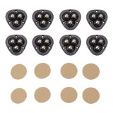 8PCS Mini Caster Wheels Self Adhesive 360 Degrees Swivel Easy Installation Stainless Steel Sticky Pulley for Appliance