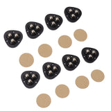 8PCS Mini Caster Wheels Self Adhesive 360 Degrees Swivel Easy Installation Stainless Steel Sticky Pulley for Appliance - Front View