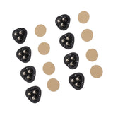 8PCS Mini Caster Wheels Self Adhesive 360 Degrees Swivel Easy Installation Stainless Steel Sticky Pulley for Appliance - Top-Down View