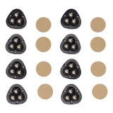 8PCS Mini Caster Wheels Self Adhesive 360 Degrees Swivel Easy Installation Stainless Steel Sticky Pulley for Appliance