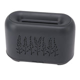 Flame Aroma Diffuser Quiet Auto Off Protection USB Essential Oil Diffuser Humidifier with Colorful Light 130ml Grayish Black - Top-Down View