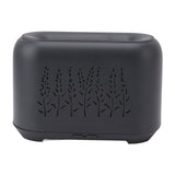Flame Aroma Diffuser Quiet Auto Off Protection USB Essential Oil Diffuser Humidifier with Colorful Light 130ml Grayish Black - Low Angle