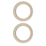 2Pcs 54mm Silicone Steam Ring Silicone Gasket for Breville 8 Series 870 878 880 860 840 Grouphead Gasket Replacement Part Beige - Top-Down View