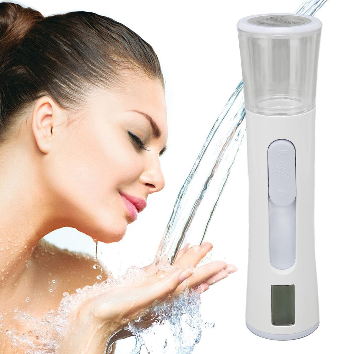 Double Headed Nano Facial Steamer Moisturizing Hydrating Face Sprayer With LCD Screen Display
