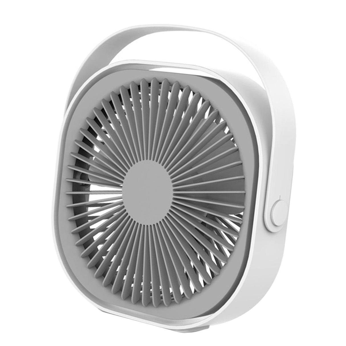 Small Desk Fan 6 Inch Quiet Mini Portable USB Rechargeable Desktop Fan for Home and Office White