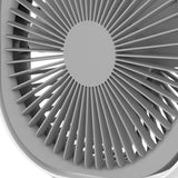 Small Desk Fan 6 Inch Quiet Mini Portable USB Rechargeable Desktop Fan for Home and Office White - Close-Up Angle
