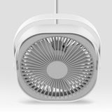 Small Desk Fan 6 Inch Quiet Mini Portable USB Rechargeable Desktop Fan for Home and Office White