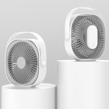 Small Desk Fan 6 Inch Quiet Mini Portable USB Rechargeable Desktop Fan for Home and Office White
