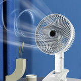 USB Rechargeable Handheld Fan Wall Mounted 3 Speed Strong Wind Portable Small Electric Fan for Home Dormitory - 45-Degree Angle