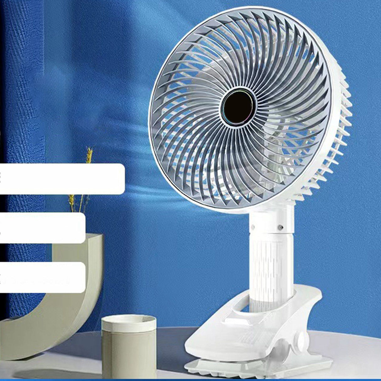 USB Rechargeable Handheld Fan Wall Mounted 3 Speed Strong Wind Portable Small Electric Fan for Home Dormitory