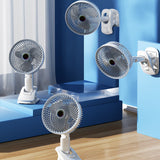 USB Rechargeable Handheld Fan Wall Mounted 3 Speed Strong Wind Portable Small Electric Fan for Home Dormitory